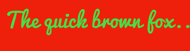 Image with Font Color 46DF46 and Background Color EE200B